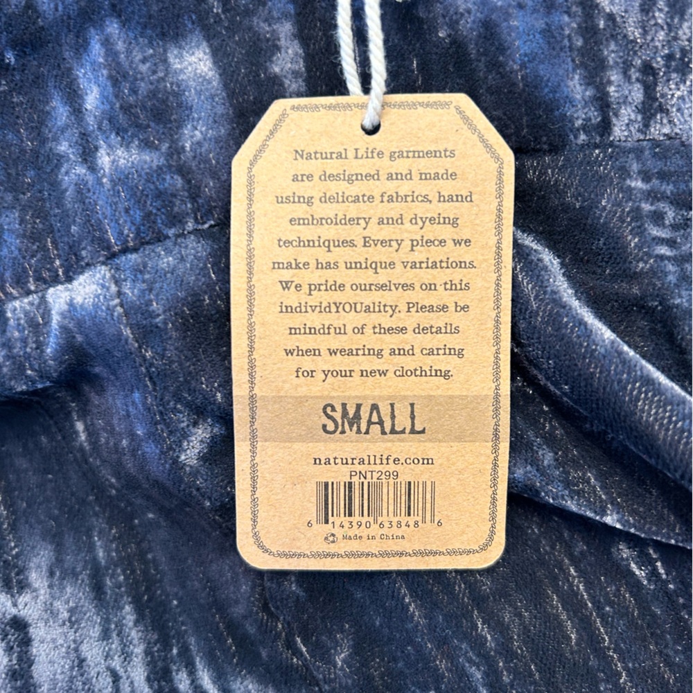 Natural life crushed velvet-like palazzo pants. Grayish blue color. Size… - Picture 7 of 8